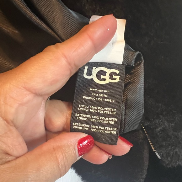 UGG Hooded Faux Fur Jacket. Good cond. completely in tact, no rips or tears. - Picture 6 of 9